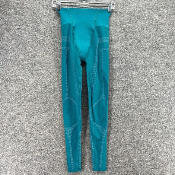 Fabletics Activewear Leggings Women M Medium Blue High Rise Pull On SculptKnit - Picture 1 of 9